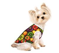 Chemise légère pour chien avec imprimé fruits et légumes, vêtements extensibles sans manches pour animal de compagnie