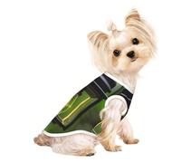 Chemise légère pour chien avec imprimé luciole et lanterne, t-shirt d'été frais et respirant, vêtements extensibles sans manches pour animaux de compagnie