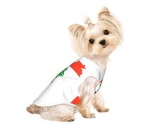 Chemise légère pour chien, imprimé carte du Liban, t-shirt d'été frais et respirant, vêtements extensibles sans manches pour animaux de compagnie