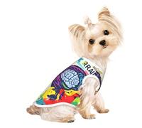 Chemise légère pour chien imprimé cerveau gauche et droit, t-shirt d'été frais et respirant, vêtements extensibles sans manches pour animaux de compagnie