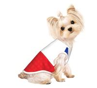 Chemise légère pour chien imprimé drapeau du Chili, t-shirt d'été frais et respirant pour chien, vêtements extensibles sans manches pour animaux de compagnie