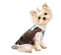 Chemise légère pour chien imprimé New York, T-shirts d'été frais et respirants pour chien, vêtements extensibles sans manches pour animaux de compagnie