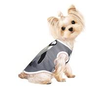 Chemise légère pour chien imprimé pingouin mignon, t-shirt d'été frais et respirant, vêtements extensibles sans manches pour animaux de compagnie
