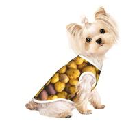 Chemise légère pour chien imprimé pommes de terre, t-shirt d'été frais et respirant pour chien, vêtements extensibles sans manches pour animaux de compagnie