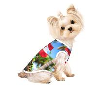 Chemise légère pour chien, motif drapeaux de Porto Rico, grenouille, palmiers, vêtements extensibles sans manches pour l'été