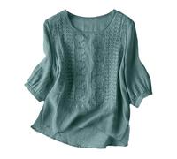 Chemise Lin Femme Chemise en Lin Femme Été Chemisier Coton Et pour Femmes Haut en Simili Coupe Généreuse, Tissu Qui Ne Rétrécit Pas Au Lavage, Garde Sa Forme Originelle Chemises pour Femmes