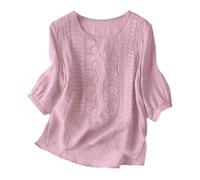 Chemise Lin Femme Chemise en Lin Femme Été Chemisier Coton Et pour Femmes Haut en Simili Coupe Généreuse, Tissu Qui Ne Rétrécit Pas Au Lavage, Garde Sa Forme Originelle Chemises pour Femmes