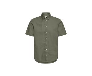 Chemise lin mixte Casual Friday Aksel Vert 2XL