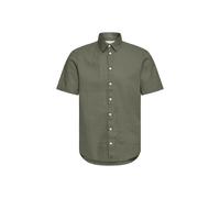 Chemise lin mixte Casual Friday Aksel Vert 3XL