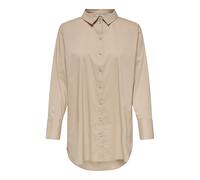 Chemise longue tissÃ©e manches longues femme JDY Mio Beige 32