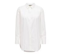 Chemise longue tissÃ©e manches longues femme JDY Mio Blanc 32