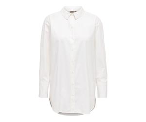 Chemise longue tissÃ©e manches longues femme JDY Mio Blanc 32