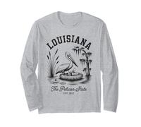 Chemise Louisiana Pelican State Swamp and Wildlife Vintage Manche Longue