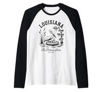Chemise Louisiana Pelican State Swamp and Wildlife Vintage Manche Raglan