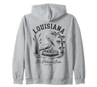 Chemise Louisiana Pelican State Swamp and Wildlife Vintage Sweat à Capuche