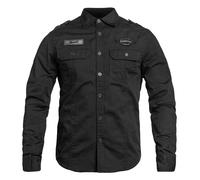Brandit Luis Vintage Chemise avec Badges Hommes Décontractée Urbain Outdor Noir