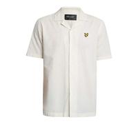 Lyle & Scott Homme Chemise À Manches Courtes en Mélange De Lin Oxford À Revers, Luna, XL