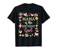 Chemise « Mama of The Birthday » pour fille - Motif poulet - Maman T-Shirt