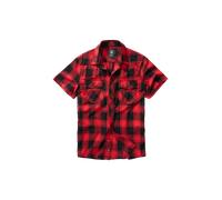 Brandit Check Short Sleeve Shirt Rouge L Homme