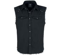 Chemise manches courtes de Brandit - Chemise Sans Manche Vintage - M à 5XL - pour Homme - noir M