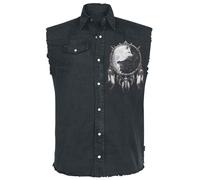 Chemise manches courtes de Spiral - Wolf Chi - M à 3XL - pour Homme - noir 3XL