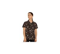 Chemise manches courtes dharco tech party rocknrolla noir femme