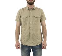 Chemise Manches Courtes - KAPORAL - Roola - Beige - 55% Lin - 45% Coton M