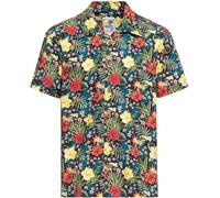 Chemise manches courtes Rockabilly de King Kerosin - Chemise Tropical Hawaiian-style - M à 4XL - pour Homme - noir XXL