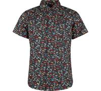 Chemise manches courtes Rockabilly de King Kerosin - Motorcycle Tools Shirt - S à M - pour Homme - noir M