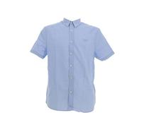 Guess - Chemise à Manches Courtes à Carreaux - Homme - Chemises - Bleu - Taille: L