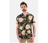Chemise manches courtes Superdry Open Collar Print Linen 1WD Madeline Navy Print - Homme - Bleu XL