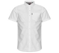 Chemise Manches Courtes Superdry Oxford S/S Shirt Optic Blanc Xl