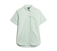 Chemise Manches Courtes Superdry Oxford Shirt Mc Vert Clair Vert D'eau Xl