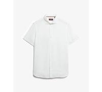 Superdry Sd Embroidered Vacation Linen Short Sleeve Shirt Blanc XL Homme