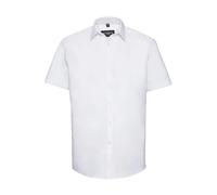 Chemise manches courts Russell Athletic Herringbone Blanc 2XL