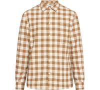Chemise manches longues Ã carreaux KnowledgeCotton Apparel Loose GOTS/Vegan Beige 2XL