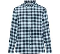 Chemise manches longues Ã carreaux KnowledgeCotton Apparel Loose GOTS/Vegan Bleu S