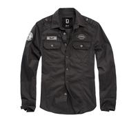Brandit Chemise 'Luis' anthracite/blanc Taille XL