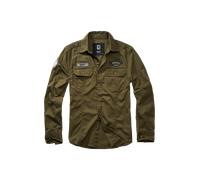 Chemise Manches Longues Brandit Luis Vintage Vert OliveL Vert Olive