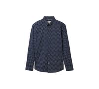 TOM TAILOR DENIM Chemise bleu marine / blanc, Taille M