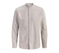 Chemise manches longues col Ã bande Jack & Jones Breeze Beige L