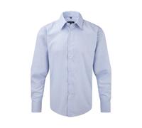 Chemise manches longues en coton Russell Athletic Oxford Bleu 2XL