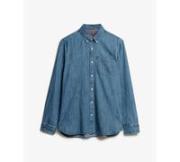Superdry Essentials Long Sleeve Shirt Bleu 2XL Homme