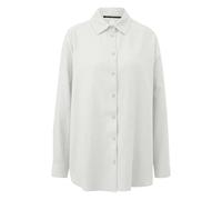 Chemise manches longues en lin mÃ©langÃ© femme QS Blanc 40