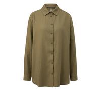 Chemise manches longues en lin mÃ©langÃ© femme QS Vert 36