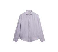 Superdry Riviera Linen Long Sleeve Shirt Violet L Homme