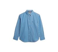 Chemise manches longues en popeline femme Superdry Bleu S