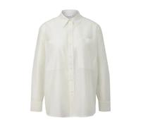 Chemise manches longues en voile transparent à poches plaquées femme COMMA Blanc 42