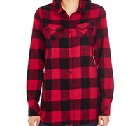 Chemise Manches Longues - Femme - Bu5210 - Rouge Et Noir