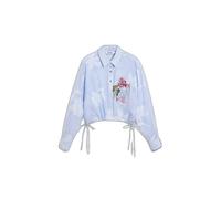 Desigual, Femme, Blouses et Chemises, Bleu, Taille: 38 FR Parker Chemise Rayée à Manches Longues